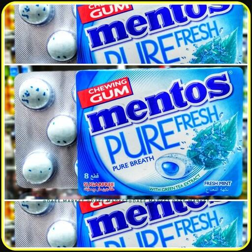 آدامس نعناعی و توت فرنگی منتوس ورقه ای mentos gum